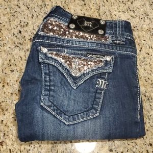 Miss Me Jeans Rose Gold Sequins